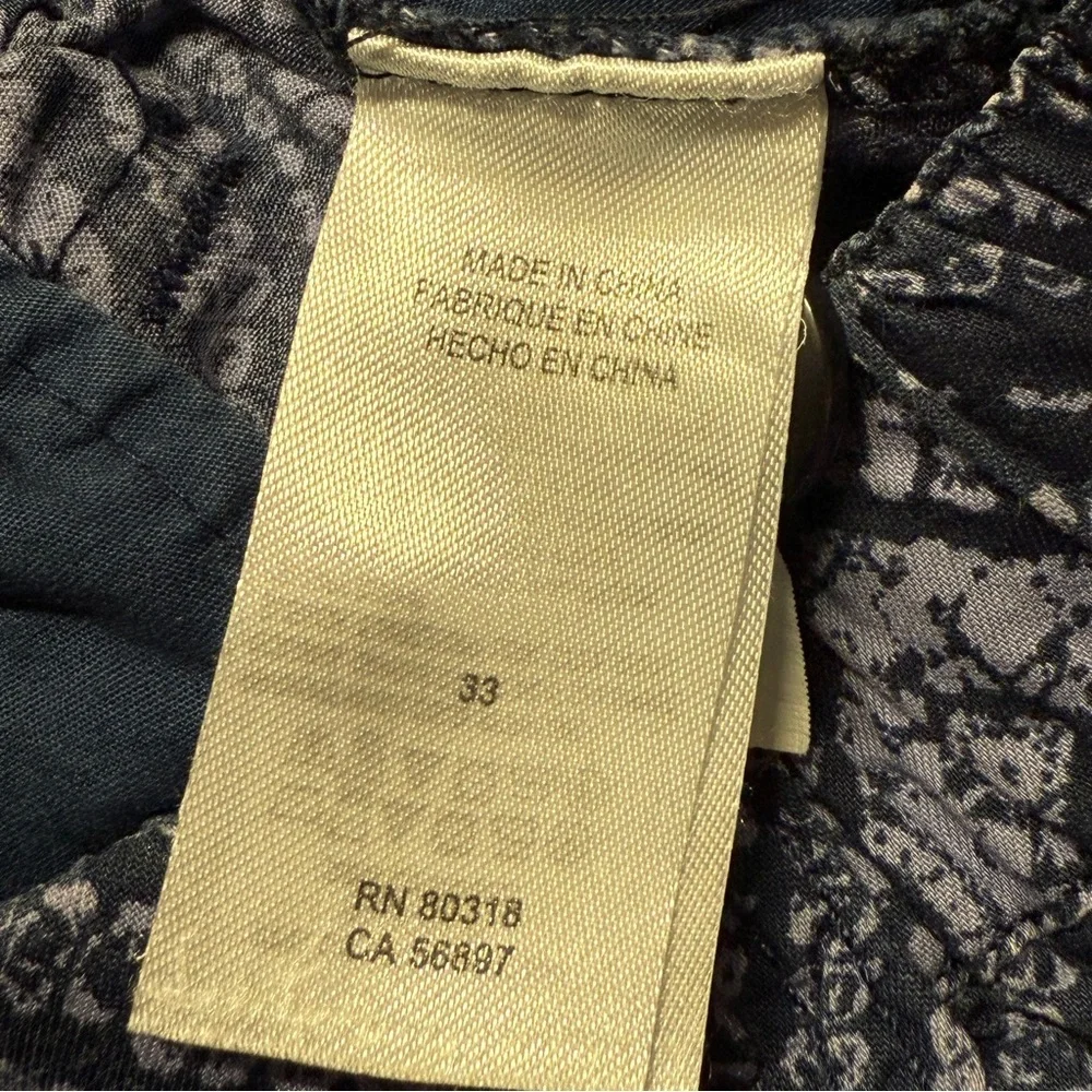 Lucky Brand Navy Printed Diamond Pattern Flat Front Shorts Men's Size 33 Waist